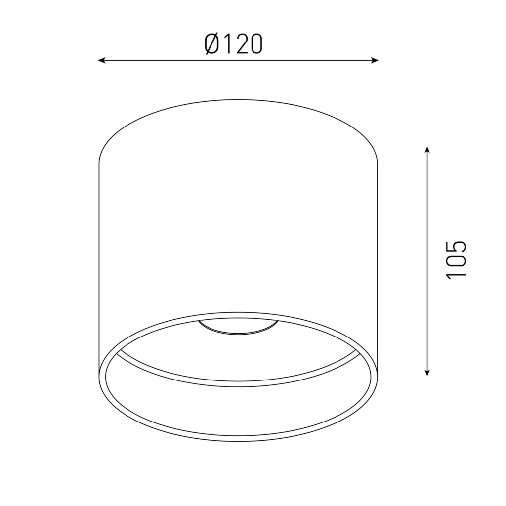 Opbouwaramatuur rond zwart/zwart 10W XIC 2700K Triac dimbaar 250mA IP65