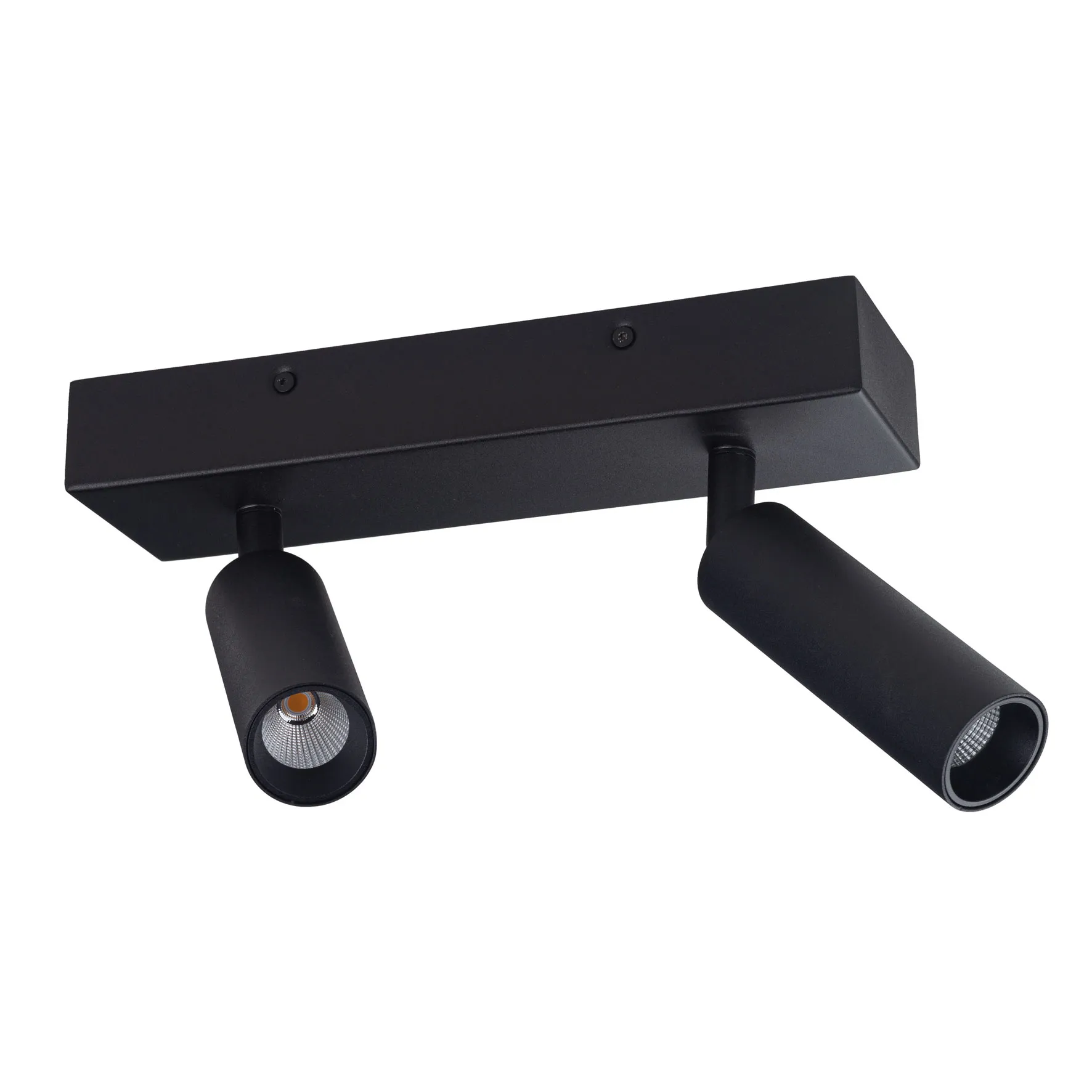 Opbouwspot koker 2x 10w 2700K CRI95+ 250mA recht zwart - Triac dimbaar