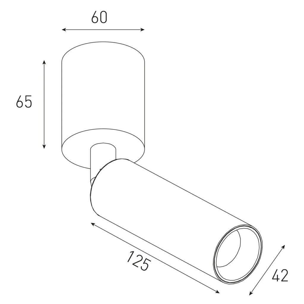 Opbouwspot zwart 10w XIC 2700K CRI95+ 250mA Mains dimmable