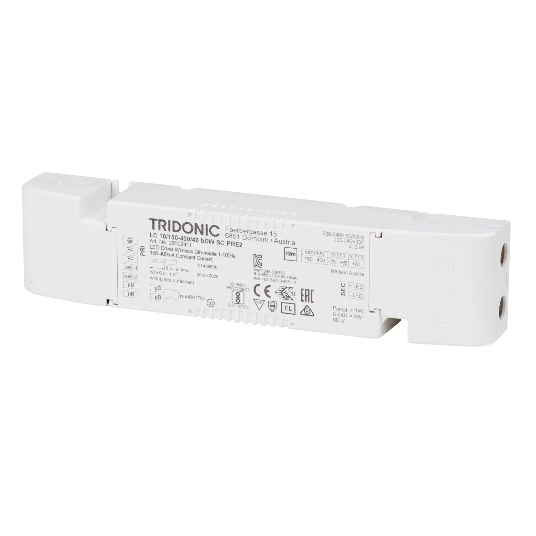 Casambi led driver tbv 175mA/6,5W armaturen incl. weerstandje