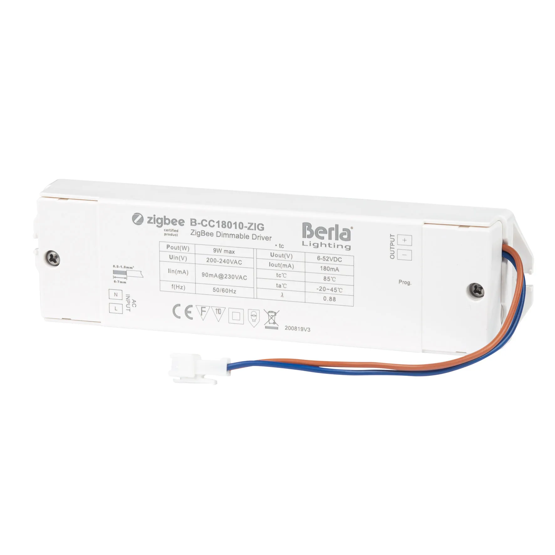 Zigbee led driver 10W/180mA. not suitable for DTW modules.