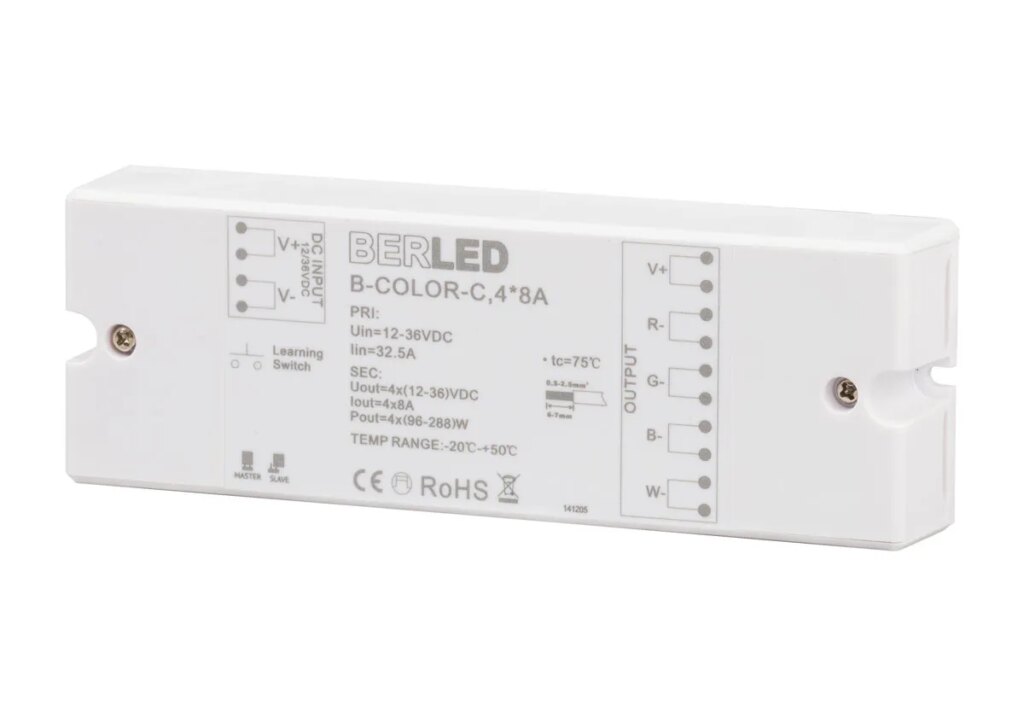 RGB/RGBW DALI compatible controller 4* 8a 12-24vdc