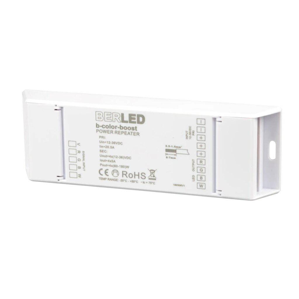 4ch PWM extender/booster 12/24v 5A per kanaal