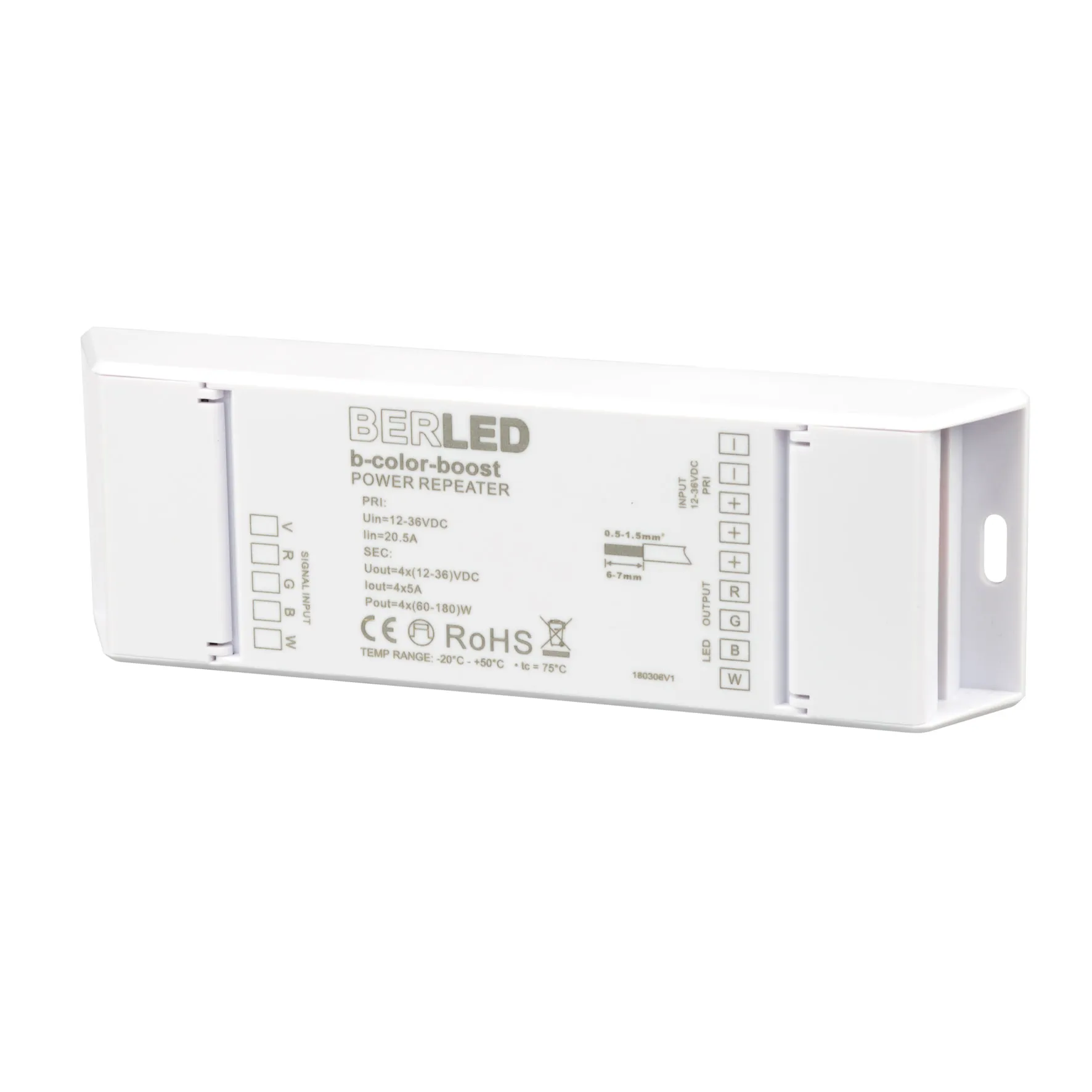 4ch PWM extender/booster 12/24v 5A per kanaal