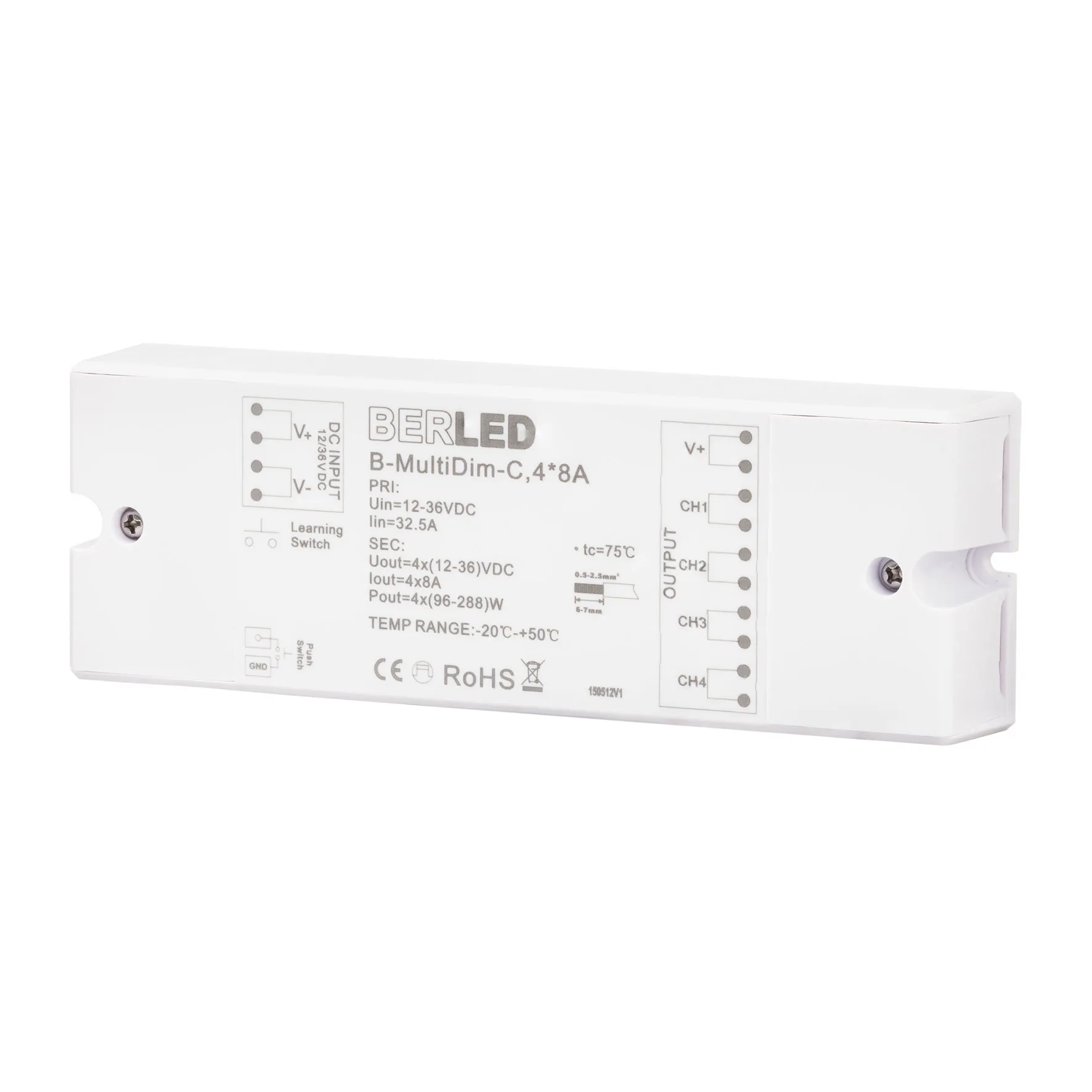 RF Receiver for B-MultiDim-R/W 12v/24v 4x 8A