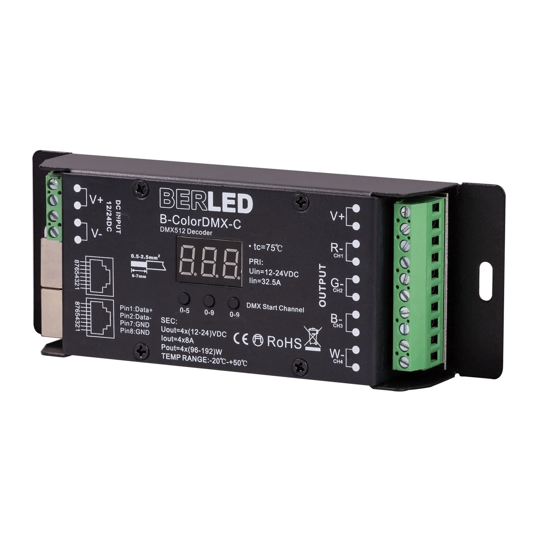 RGB/RGBW DMX Encoder 4* 8a 12-24vdc