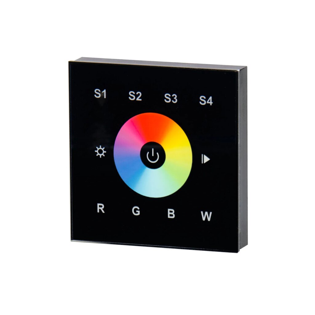 Zwart RGB/RGBW Wand RF & DMX besturing incl 12v voeding. (!!)