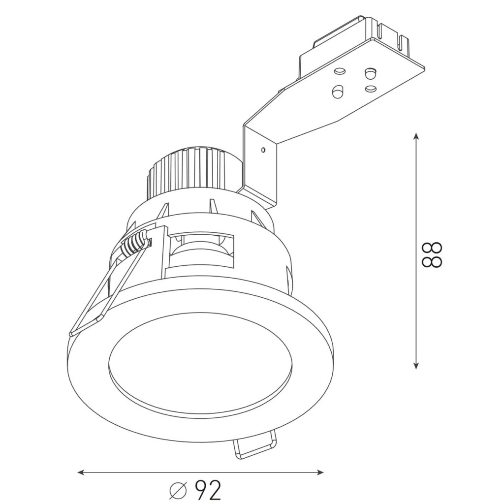 inbouwarmatuur rond wit 1x 50W GU10 230V-50Hz IP44