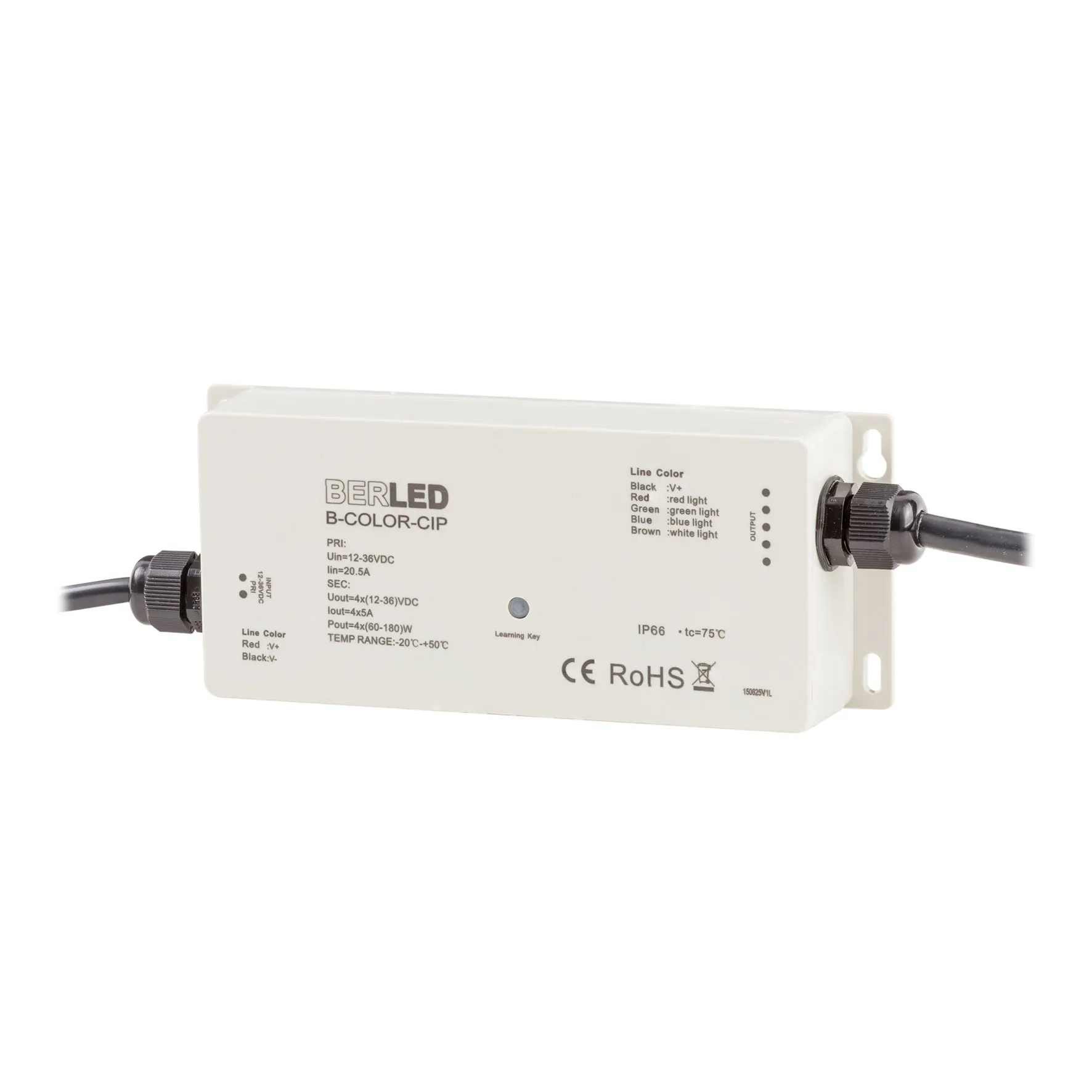 RGB/RGBW wireless controller 12/24v 5A per kanaal IP65