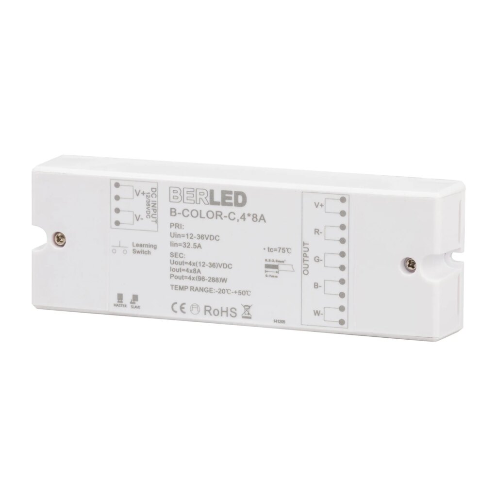 RGB/RGBW wireless controller 12/24v 8A per kanaal