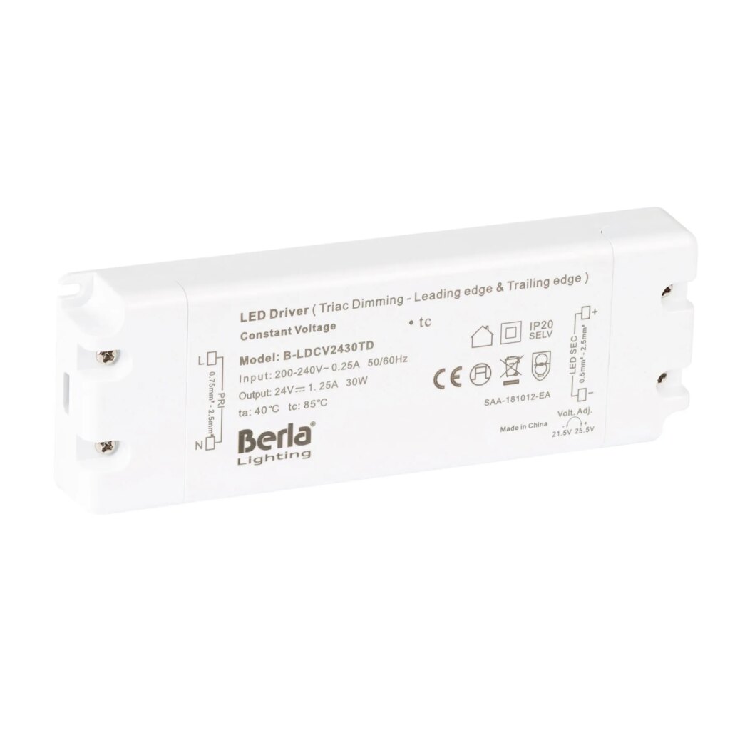 Leddriver 24Vdc CV 30W triac dimmable IP20