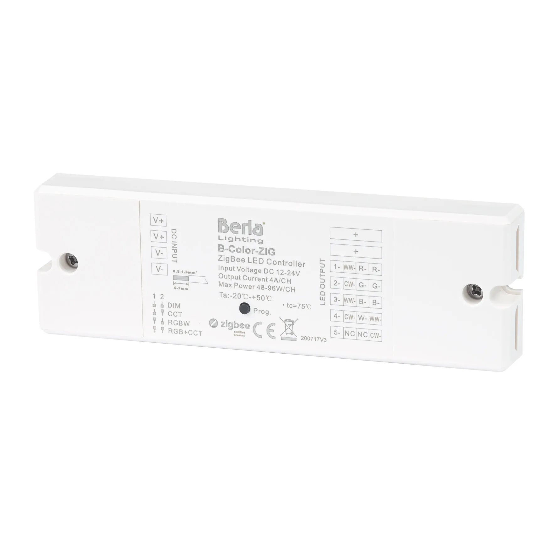Zigbee Single color, CCT/RGB/RGBW/RGB CCT wireless controller 12/24v 5x 4A Hue compatible