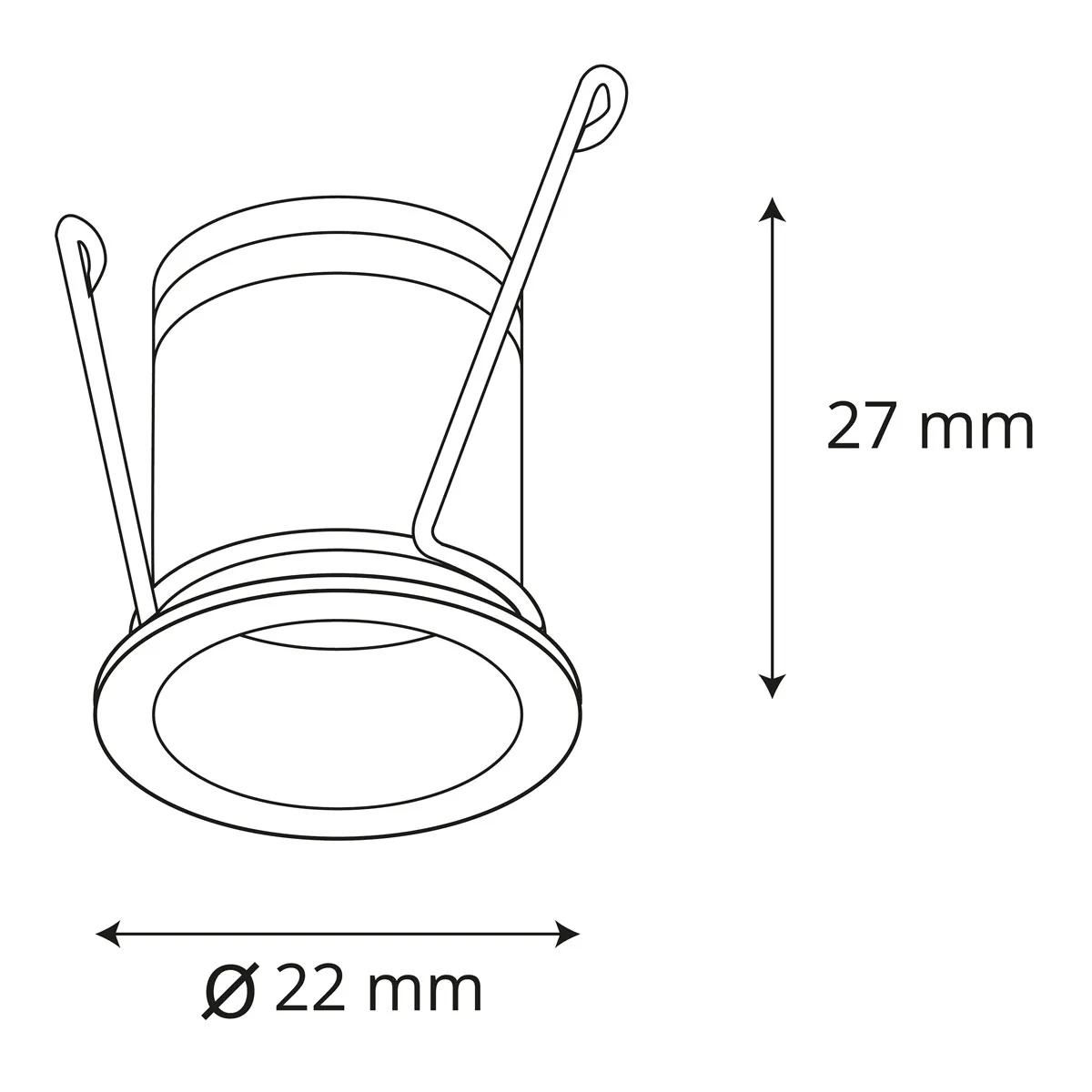 inbouwspot rond wit LED 2700K 36gr max. 2W/700mA CRI90+ MAX. 3V excl. driver