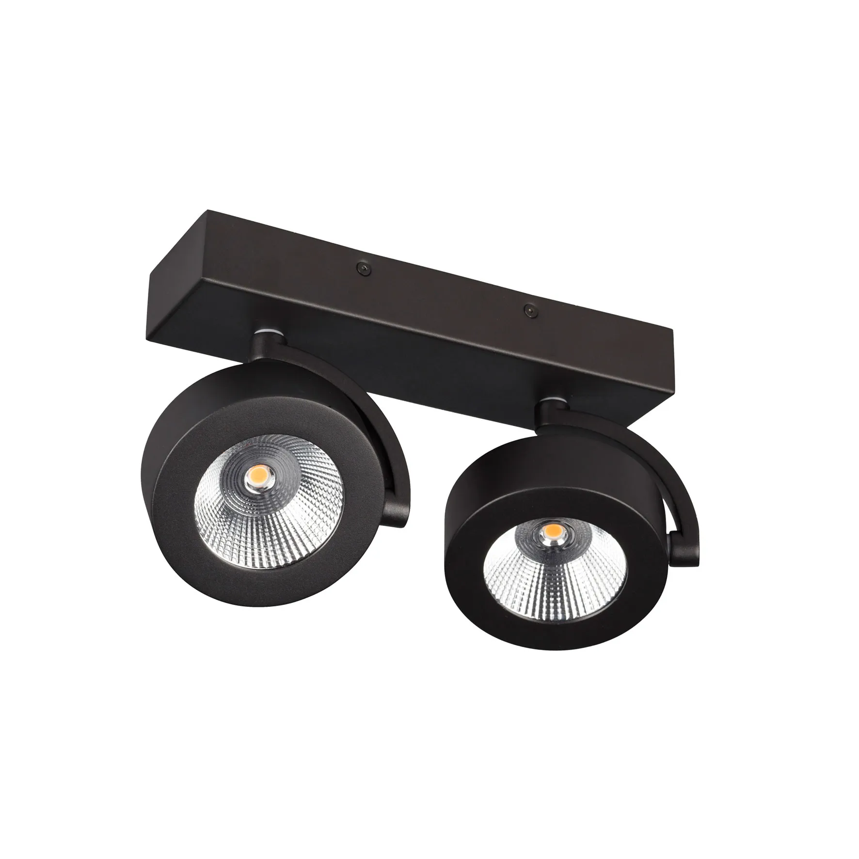 Opbouwspot 2x 10w 2700K CRI95+ 250mA zwart