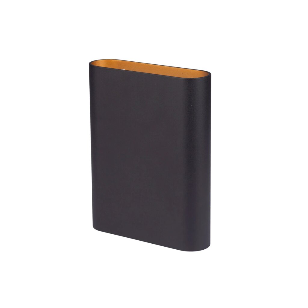 Wandlamp zwart/goud 12W RA90+ 2700K 350mA IP20 fase-afsnij dimbaar