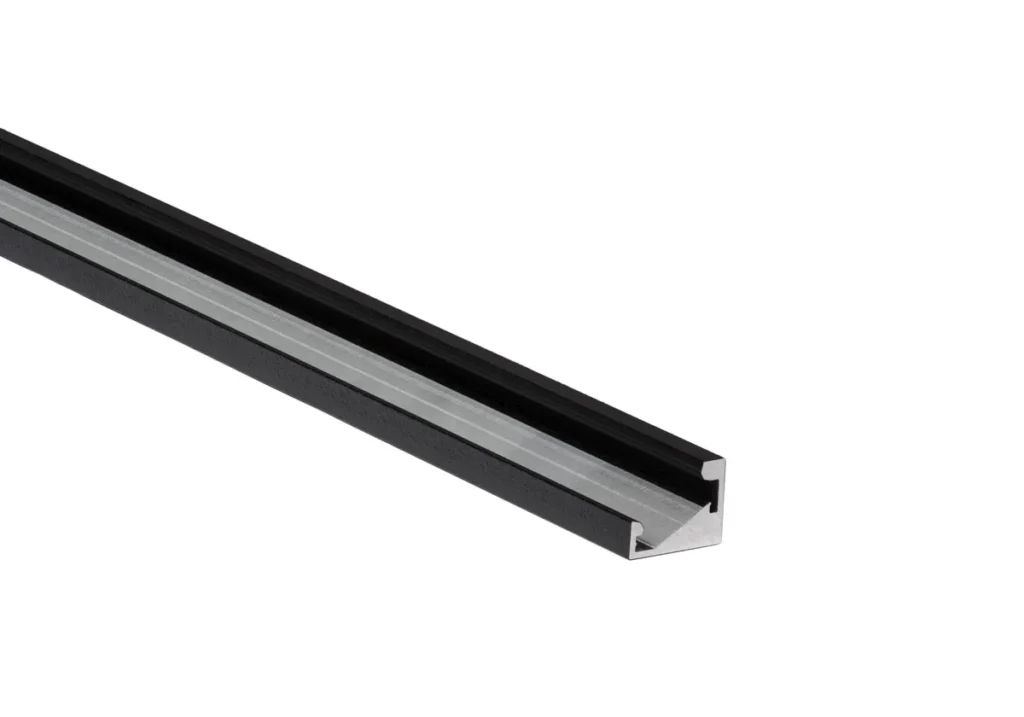 Zwart hoek-profiel 15,8mm x 20mm x 6,9mm