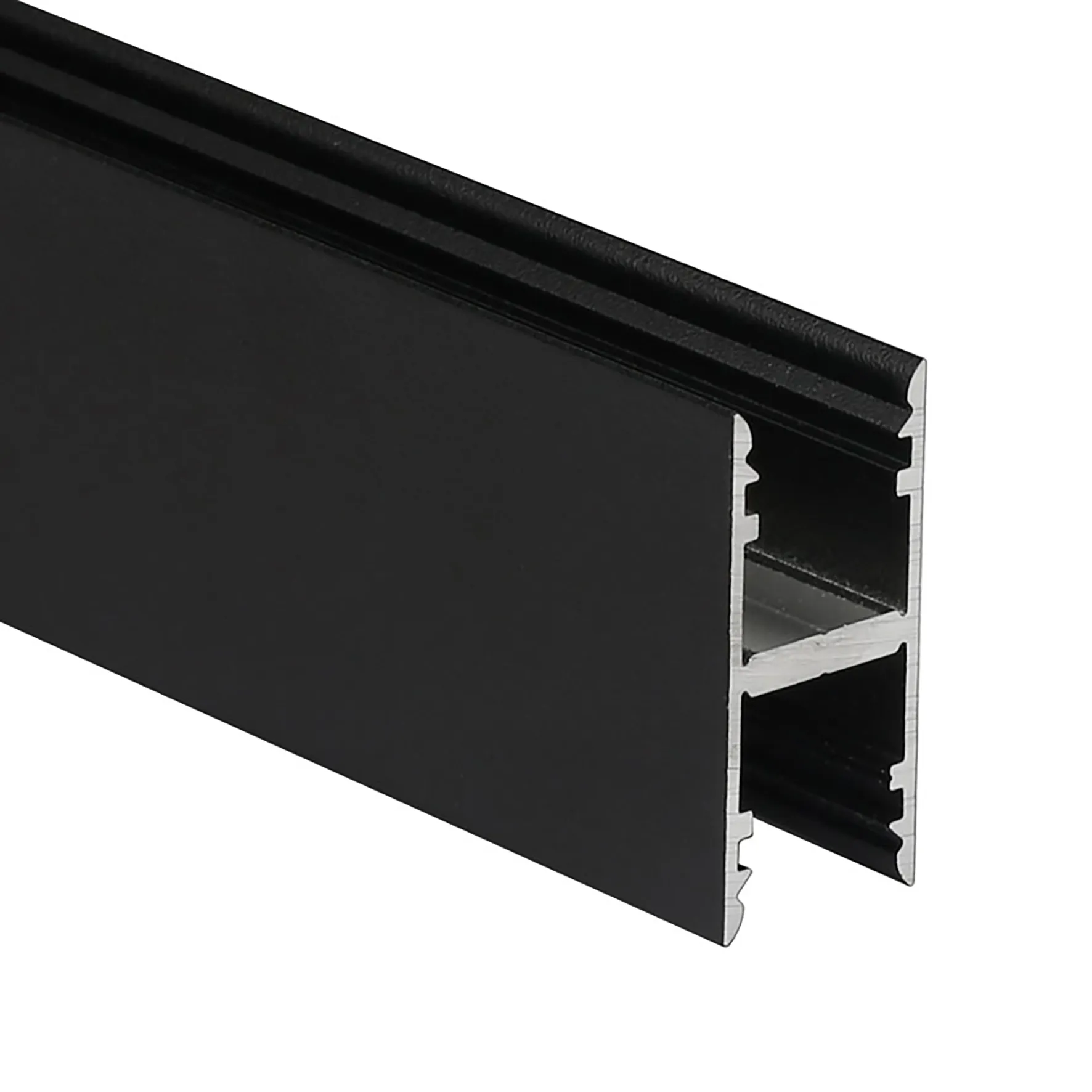 Zwart H-profiel hoog 40mm x 18mm