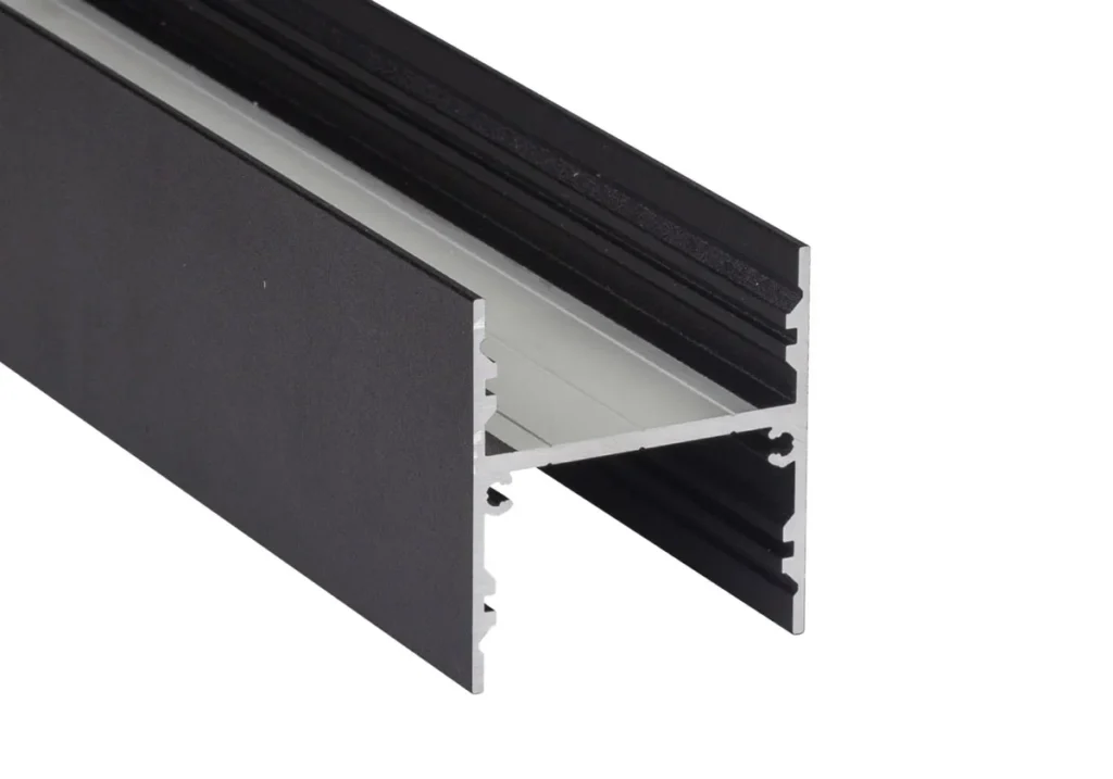 Aluminium H-profiel zwart 60mm x 55mm