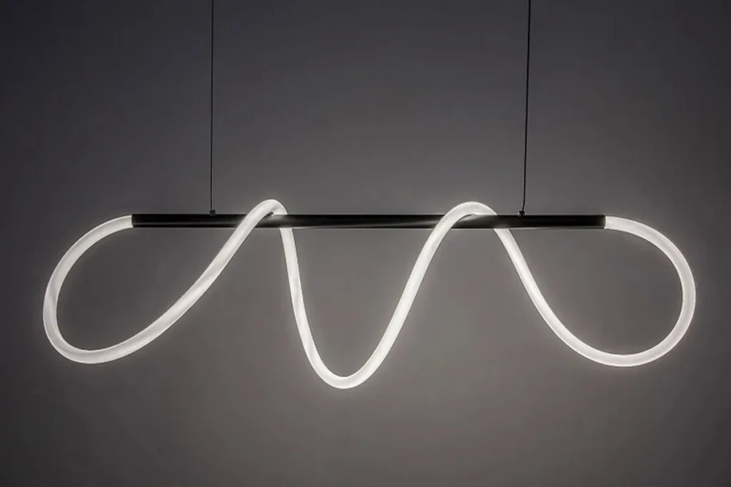 LED hanglamp tot 200cm ZWART 2700K dimbaar (5 meter 360gr LED) incl. plafondbehuizing