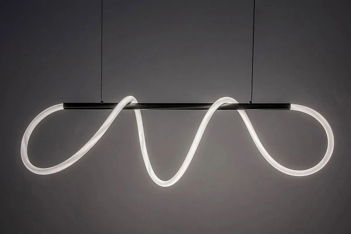 LED hanglamp tot 200cm ZWART 2700K dimbaar (5 meter 360gr LED) incl. plafondbehuizing