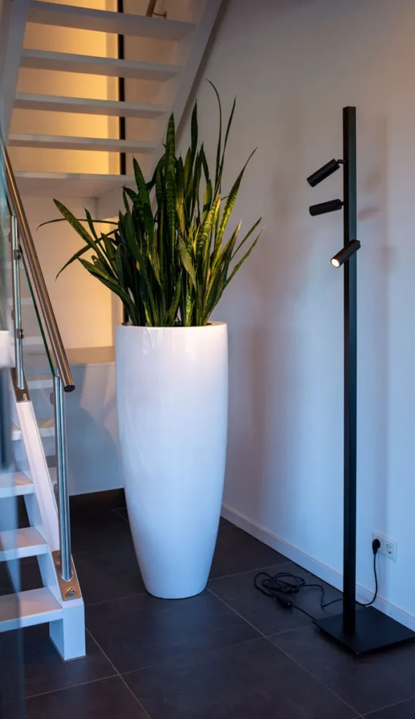 Staande vloerlamp tot 200cm ZWART 2700K CRI95+ 10W per spot (3 stuks totaal) + snoerdimmer