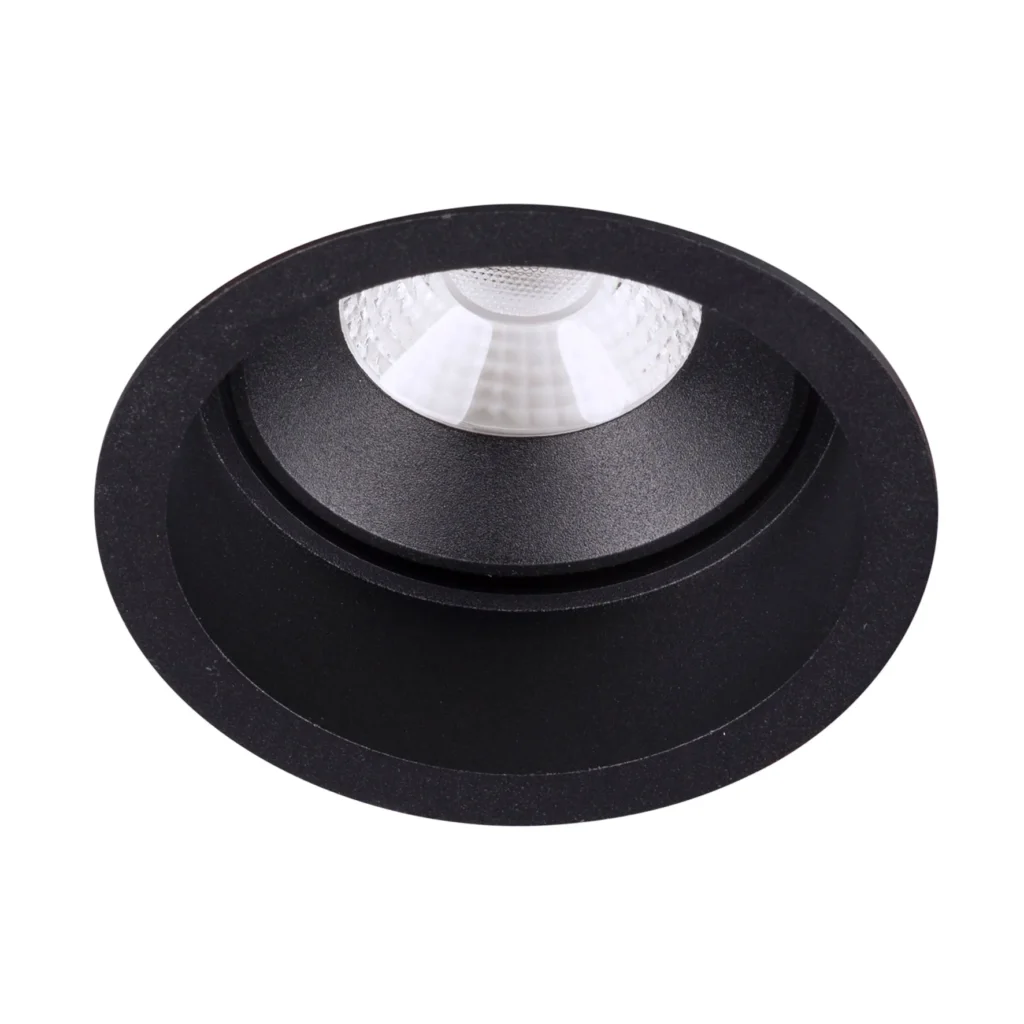 inbouwspot rond verdiept zwart LED 6,5w 2700k CRI95+ 180mA incl. dimbare driver