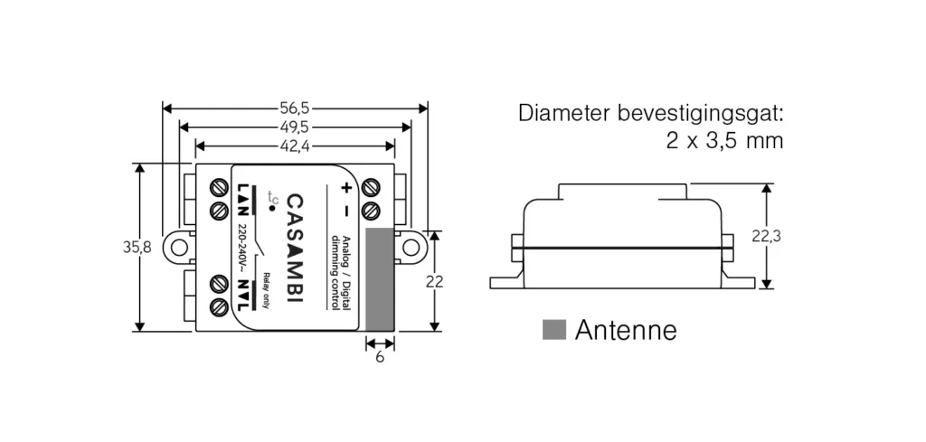 Casambi 0/1-10V & DALI control unit long range