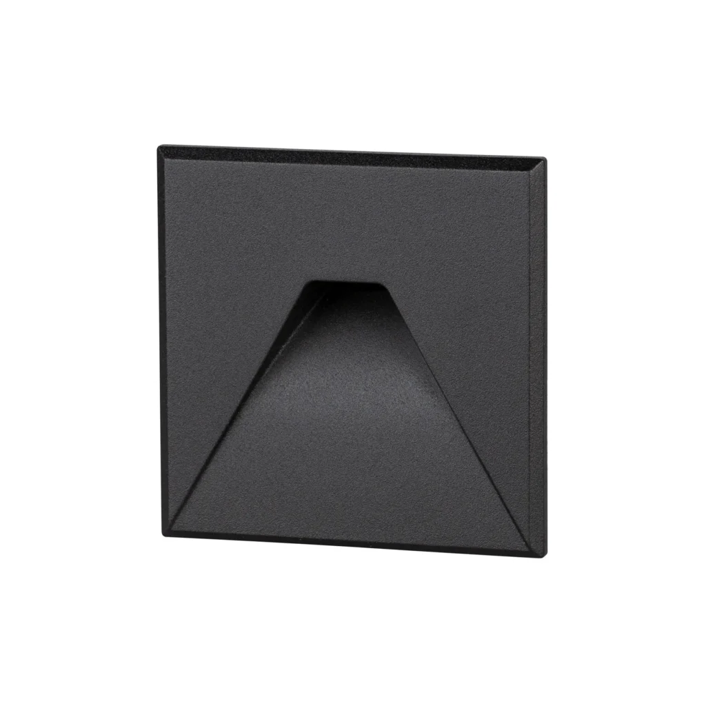 cover vierkant zwart met design gat tbv BW0010 led module