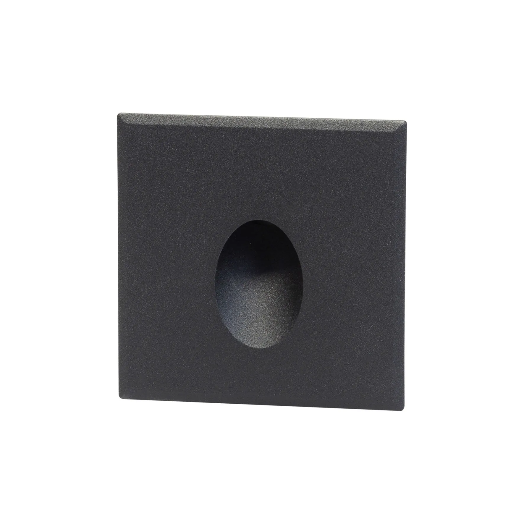 cover vierkant zwart met rond gat tbv BW0010 led module