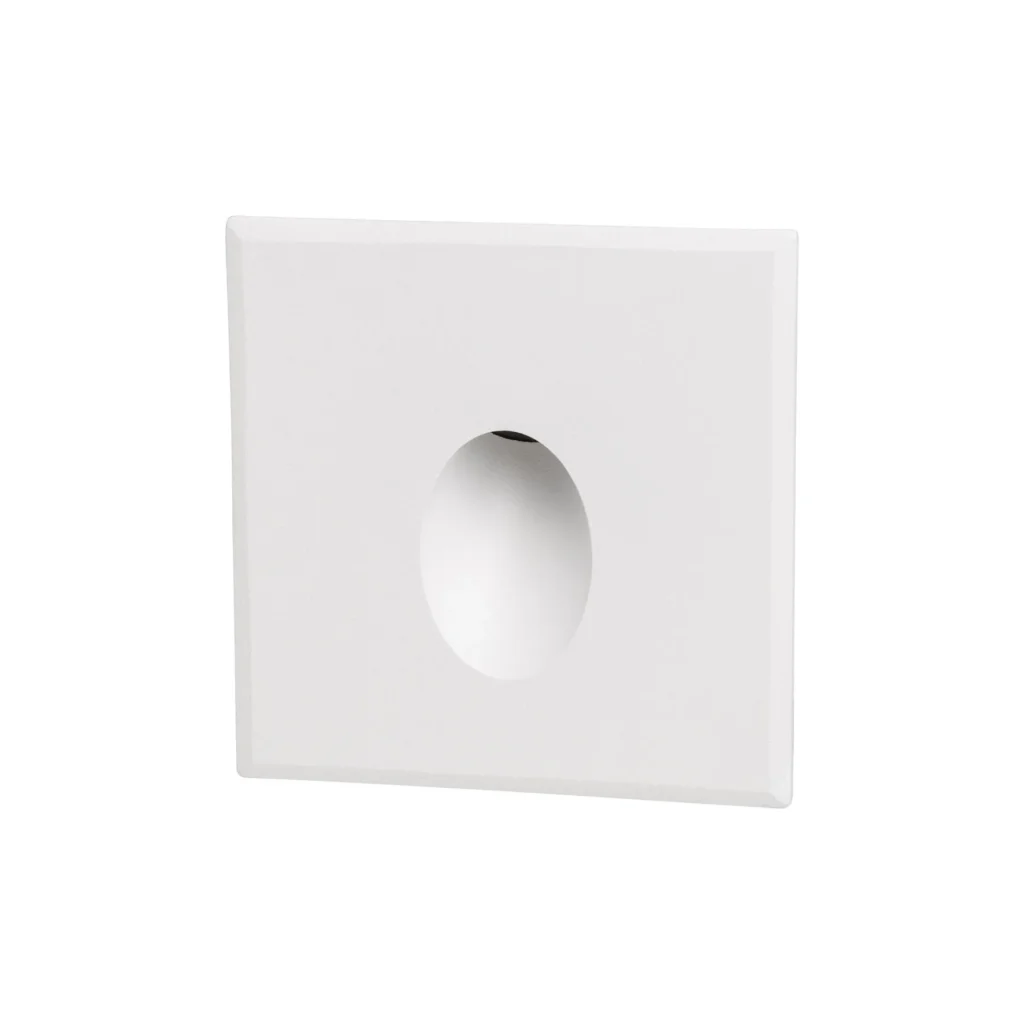 cover vierkant wit met rond gat tbv BW0010 led module