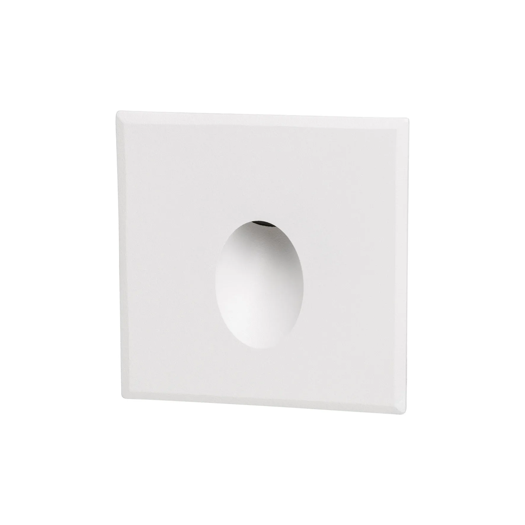 cover vierkant wit met rond gat tbv BW0010 led module