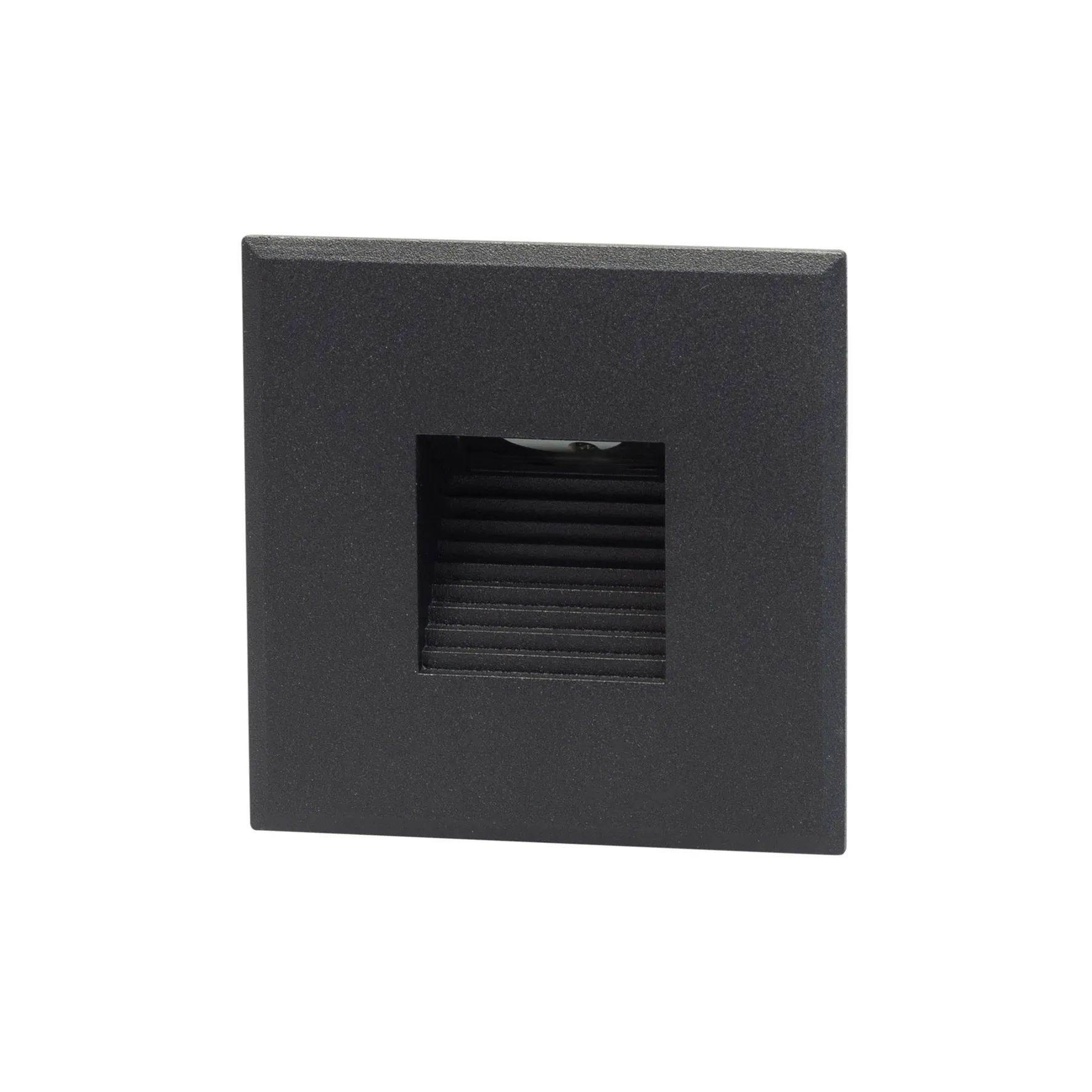 cover vierkant zwart met rechthoekig gat tbv BW0010 led module